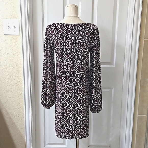 Laundry by Shelli Segal Red and Black Geometric Print Mini Dress Size 6 - Picture 3 of 12